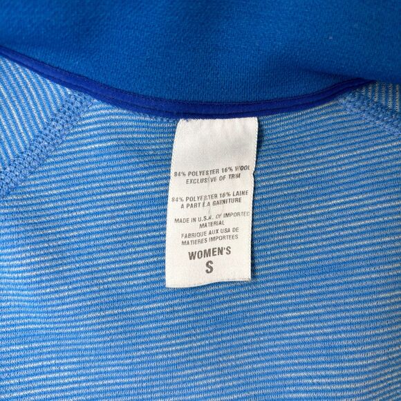 Patagonia 3/4 Zip Sweatshirt Wool Polyester Blend Blue‎ Base Layer Women's Small - Picture 6 of 8
